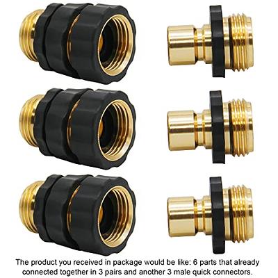 Triumpeek 3/4 Garden Hose Connector, 9 Pieces Garden Hose Quick Connect  Fittings, Male and Female Quick Release Garden Hose Connector - Yahoo  Shopping