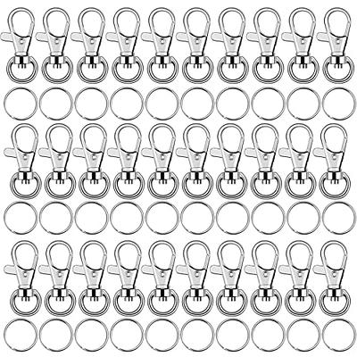 Anezus Key Chain Swivel Hooks, Anezus 100pcs Keychain Hardware Metal Swivel Snap Hook Lanyard Clips Hooks with Keychain Rings for Keych, Metal