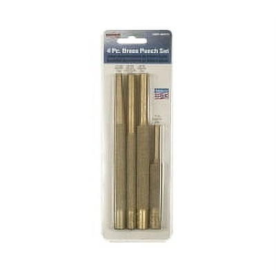 S&G Tool Aid® 14290 - 4-piece 1/8 to 3/8 Brass Pin Punch Set 