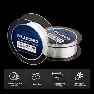 DAGEZI Fluorocarbon Coated Fishing Line 300yds Faster Sinking Abrasion  Resistant Invisible Super Strong Fishing Line (300, 25lb(11.33kg)-0.45mm) -  Yahoo Shopping