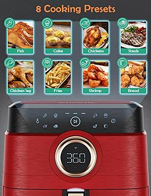 MOOSOO 2 Quart Air Fryer, Digital Touchscreen with 8 Presets, ETL Certified Small  Compact Air Fryers Oven Oilless Cooker for Quick Healthy Meals, Green 