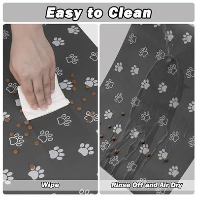 Absorbent Dog Mat for Food and Water Bowl, Dog Food Mats for Floors No  Stains Quick