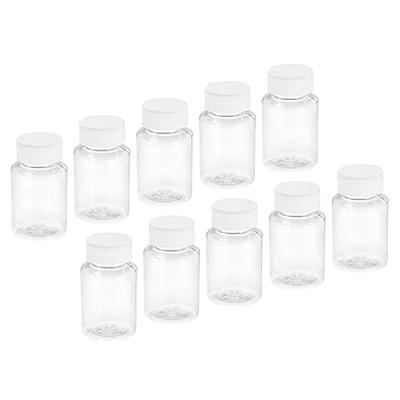 1oz White PP Plastic Hinged Lid Containers (White Hinged Cap) - White BPA Free