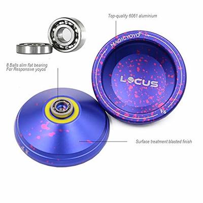  MAGICYOYO V6 Locus Yoyo for Kids to Adult, Beginner Yo-yo Gift,  Pro Yo-yos Trick, Responsive Yoyo Metal with 5 Yo Yos String Set, Stable  Balanced High Speed Routines Yoyo, Deep Blue 