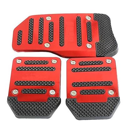  3PCS Nonslip Car Pedal Pads, Aluminum Alloy Manual Transmission  Foot Pedals Brake Pad Cover, Sports Gas Fuel Petrol Clutch Rest Plate Kits,  Car Replacement Accessories for Vehicle SUV Truck (Red) 