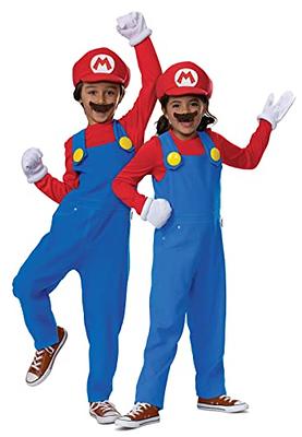 Disguise mens Mario Costume, Official Nintendo Super Mario Bros Adult  Costume With Hat and Mustache