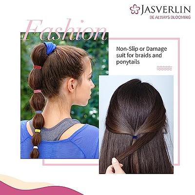 JASVERLIN US Style Ponytail Holders for Thick Hair Ties, Elastic