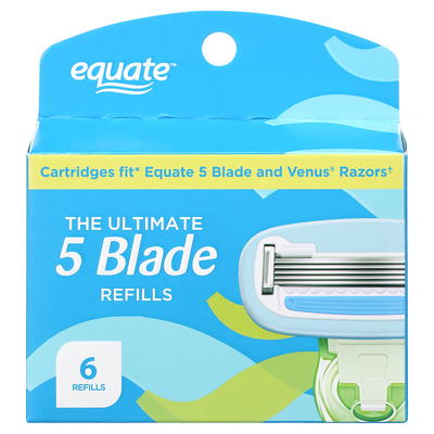 Equate Women's 5 Blade Disposable Razors, 6 Count