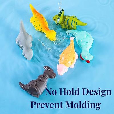 Mold Free Baby Bath Toys for Toddlers 1-3,6 Pcs No Hole Dinosaur