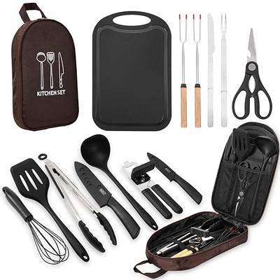 Camping Cooking Utensils Set, Stainless Steel Grill Tools, Camping