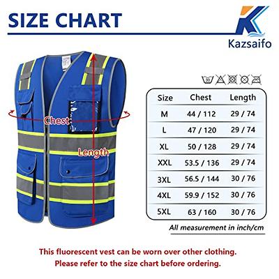 Kazsaifo High Visibility Jackets for Men Women Class 3 High Vis