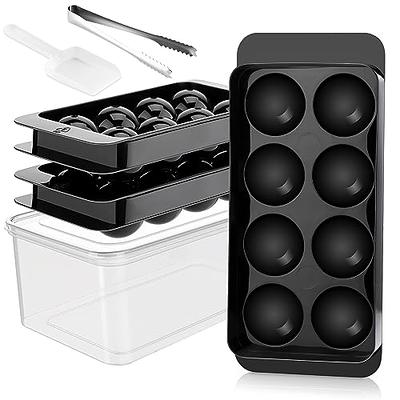 Round Silicone Ice Cube Makers Black