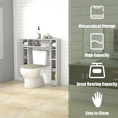 Over-the-Toilet Storage Cabinet White with One Drawer and 2 Shelves