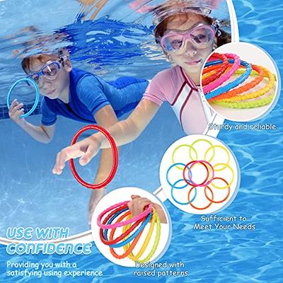 Honoson 80 Pcs Pool Diving Toys Dive Rings Fun Swim Toys Pool