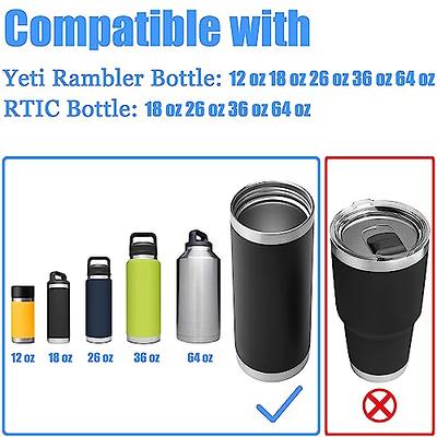 Straw Lid for Yeti Rambler Bottle - 12 18 26 36 64 oz, Lid with Straws and Flexible Handle for Yeti Straw Lid Replacement, Straw Cap Compatible with