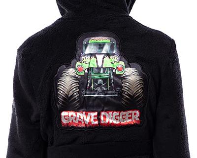 INTIMO Monster Jam Toy Trucks Boys' Graphic Fleece Plush Hooded