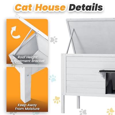 Ciokea Outdoor Cat House Weatherproof,Feral Cat House Enclosures with  Insulated All-Round Foam Wooden Cat Condos for Winter Outside, PVC Door  Flaps - Yahoo Shopping