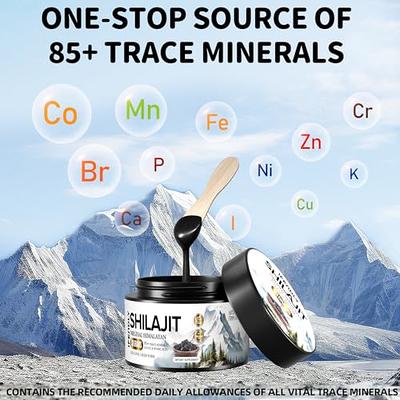 Pure Himalayan Organic Shilajit Resin - Gold Grade 500 mg Maximum Potency  Natural Shilajit Resin with 85+ Trace Minerals & Fulvic and Humic Acid for