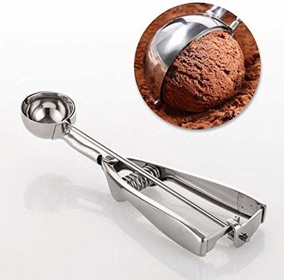 3PCS Ice Cream Scoop,Premium cookie scoop set,Small/Medium/Large stainless  steel Scoops,Professional Ice cream Scooper with Trigger Release for