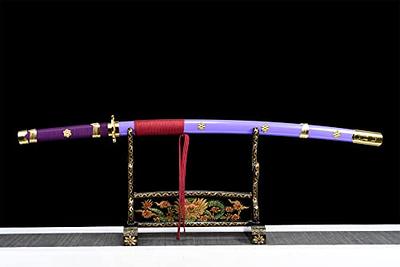 FengYu SWORD One Piece Roronoa Zoro's Katana Purple Yama Enma Cosplay  Replica Anime Swords High-Carbon Steel Handmade Katana Sword Real Japanese  Samurai Sword - Yahoo Shopping