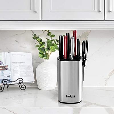 Universal Knife Blocks, 2 In 1 Knife Holder, Stainless Steel Knife