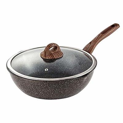 Vigor 16 Stainless Steel Non-Stick Fry Pan with Aluminum-Clad Bottom,  Excalibur Coating, and Helper Handle 