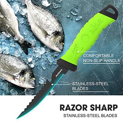 Cook Concept Electric Knife for Carving Meat, Fish, Turkey, Bread, Bone  Cutting, Crafting Foam and More. 2 Interchangeable 8 Serrated Stainless  Steel