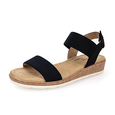 Women's Solid Color Sandals Slip Soft Sole Flat Trendy - Temu