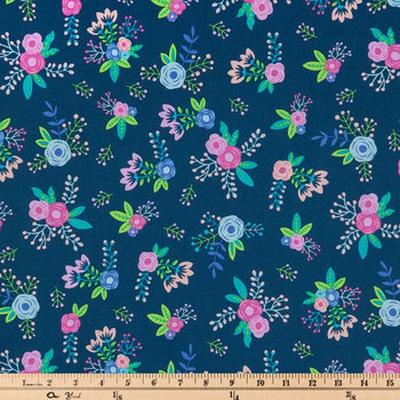 Navy Floral Apparel Clearance Fabric 100% Cotton Quilt Fabric, Sold By Half  Yard The - Yahoo Shopping