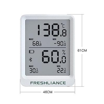 Freshliance Bluetooth Multiple-use Thermometer Hygrometer with LCD screen,  Wireless Digital Humidity Temperature Monitor Sensor with Smart APP Alarm,  online Data Storage Export, for Freezer Greenhouse - Yahoo Shopping