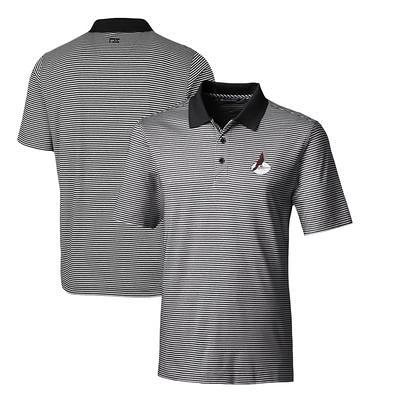 Atlanta Braves Cutter & Buck Forge Eco Double Stripe Stretch Recycled Polo  - Red/White