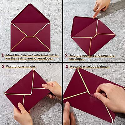 100 Pcs 5x7 Metallic Invitation Envelopes for 5 x 7 Cards