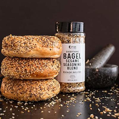 Everything Bagel Seasoning Blend Original XL 10 Ounce Jar. Delicious Blend  of Sea Salt and Spices Dried Minced Garlic & Onion Flakes. Bagel Allspice