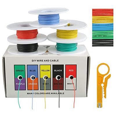 BOJACK 18 AWG Flexible Silicone Wire Electric Wire Hook up Wire Kit 300V  Cables with Plus 20 φ3mm Heat Shrink Tubings and a Mini Wire Stripper(5  Colors 16.4Ft Each Color, 18AWG) - Yahoo Shopping