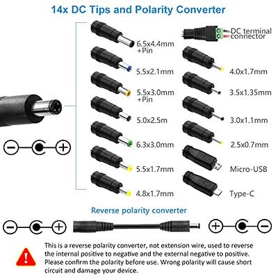 USB C PD to DC Power Connector Universal 5V 9V 12V 15V 19V TypeC