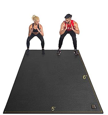 Gxmmat Extra Large Exercise Mat 6'x8'x7mm, Thick Workout Mats for Home Gym Flooring, High Density Non-Slip