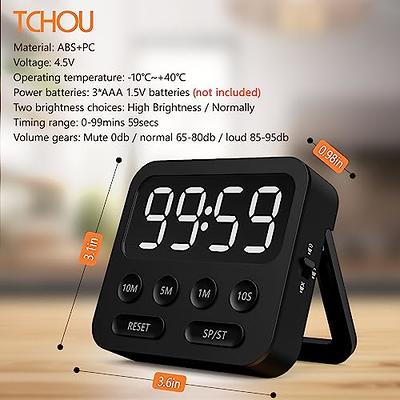 Timer,Kitchen Timer,Classroom Timer for Kids,Magnetic Digital Stopwatch  Clock Countdown Countup Timer with Large LED Display Volume Adjustable for  Cooking,Exercise, Baking, Desk - Yahoo Shopping