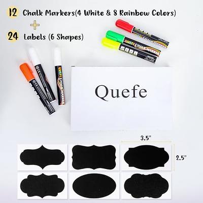 4pcs/set White Liquid Chalk Marker Set, Dust-free And Safe To Use