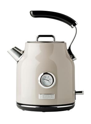 Chefman Electric Kettle, 1.7 Liter, Auto Shutoff, LED Lights, Black Stainless Steel