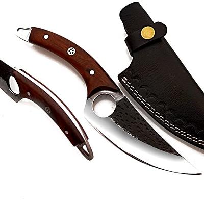 Nice Hand made High carbon steel Filet/Kitchen/skiner knife, Huting, hiking  and for fishing with Beautiful leather sheath. (Black) (SPECIAL) - Yahoo  Shopping