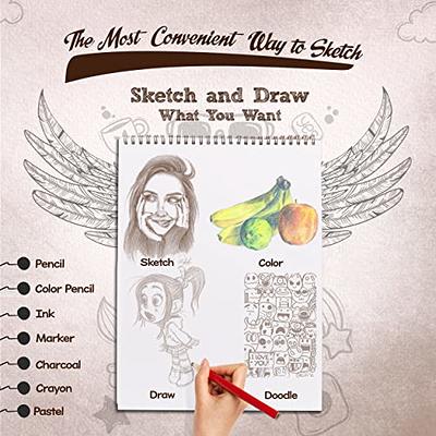 9 x 12 inches Sketch Book, Top Spiral Bound Sketch Pad, 1 Pack 100-Sheets  (68lb/100gsm), Acid Free Art Sketchbook Artistic Drawing Painting Writing  Paper for Kids Adults Beginners Artists