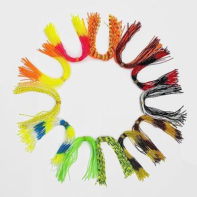 Silicone Spinnerbait Skirts,12 Bundles DIY Bass Fishing Jig Lures