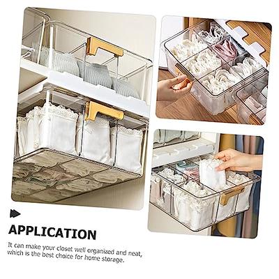 Abaodam Box wardrobe armoire Storage rack Hanging Sock organizer  Compartment sock Under the table underwear Bedroom items cabinet shelves  Partition Storage drawer hanging underwear case - Yahoo Shopping