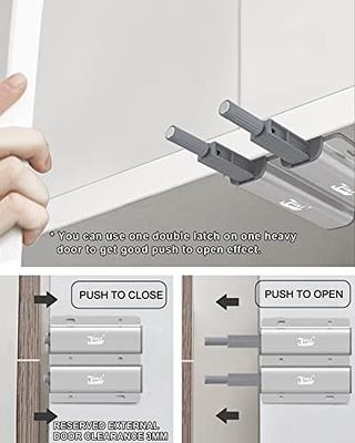 Magnetic Push Latches for Cabinets Jiayi 4 Pack Push to Open Door Latch  Heavy Duty Touch Latches Kitchen Door Push Release Latch for Drawer Closure