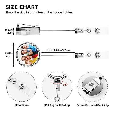 Custom Badge Reels Retractable Bulk Personalized ID Card Badge Holder Reel  with Photo Picture Name Text for Nurse Doctor Office Worker Medical MD RN -  Yahoo Shopping