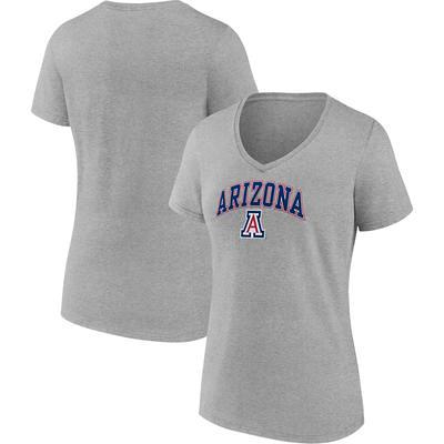 Women's Fanatics Branded Heathered Gray Denver Broncos Plus Size Sleeve  Stripe Lace-Up V-Neck T