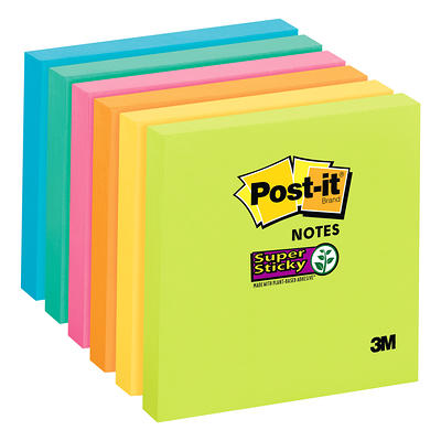 Post-it 654-5SSSC Super Sticky Notes, Black, 3 x 3, Pack of 5