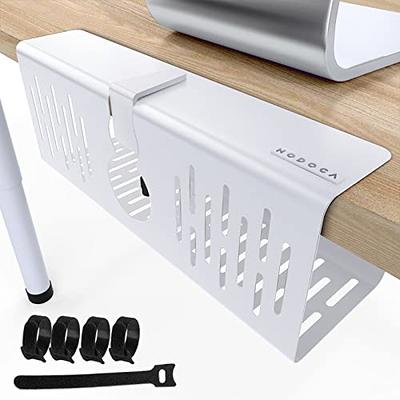  Under Desk Cable Management Tray, 15.7'' No Drill Steel Desk  Cable Organizers, Wire Management Tray Cable Management Rack, Desk Cable  Tray with Wire Organizer and Desk Cord Organizer : Electronics