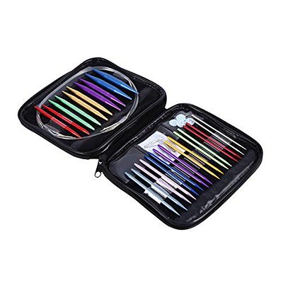 24 Pieces Aluminum Circular Knitting Needles Set with Storage Case