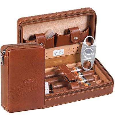 Time C Club 4-Finger Portable Travel Leather Cigar Case, Cigar Cutter,  Cigar Humidor with Cigar Cutt…See more Time C Club 4-Finger Portable Travel